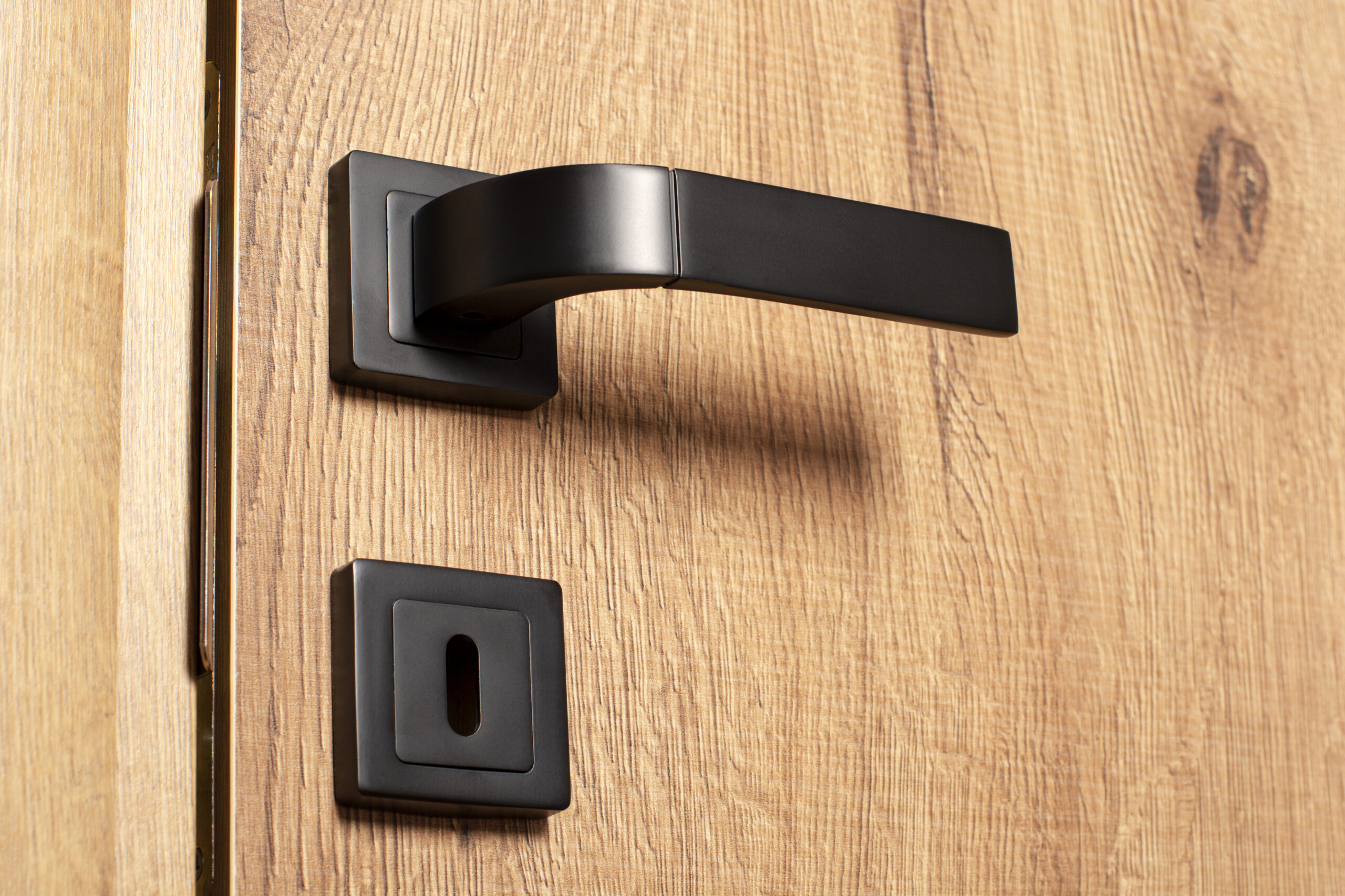 Black door handle